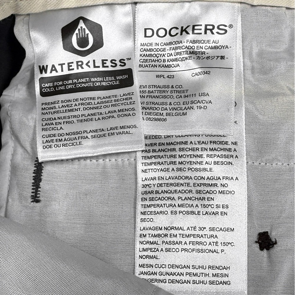 Dockers Big & Tall Perfect Shorts - NWT Mens Size 60 Charcoal Grey - #49371-J4 - Picture 3 of 4